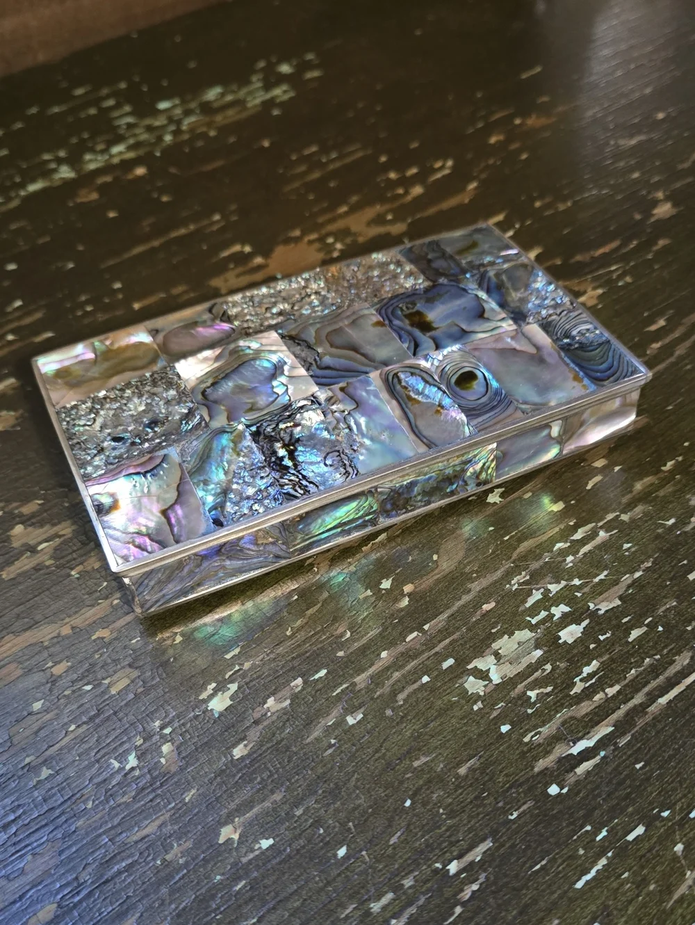 Vintage Abalone Shell Jewelry Holder
